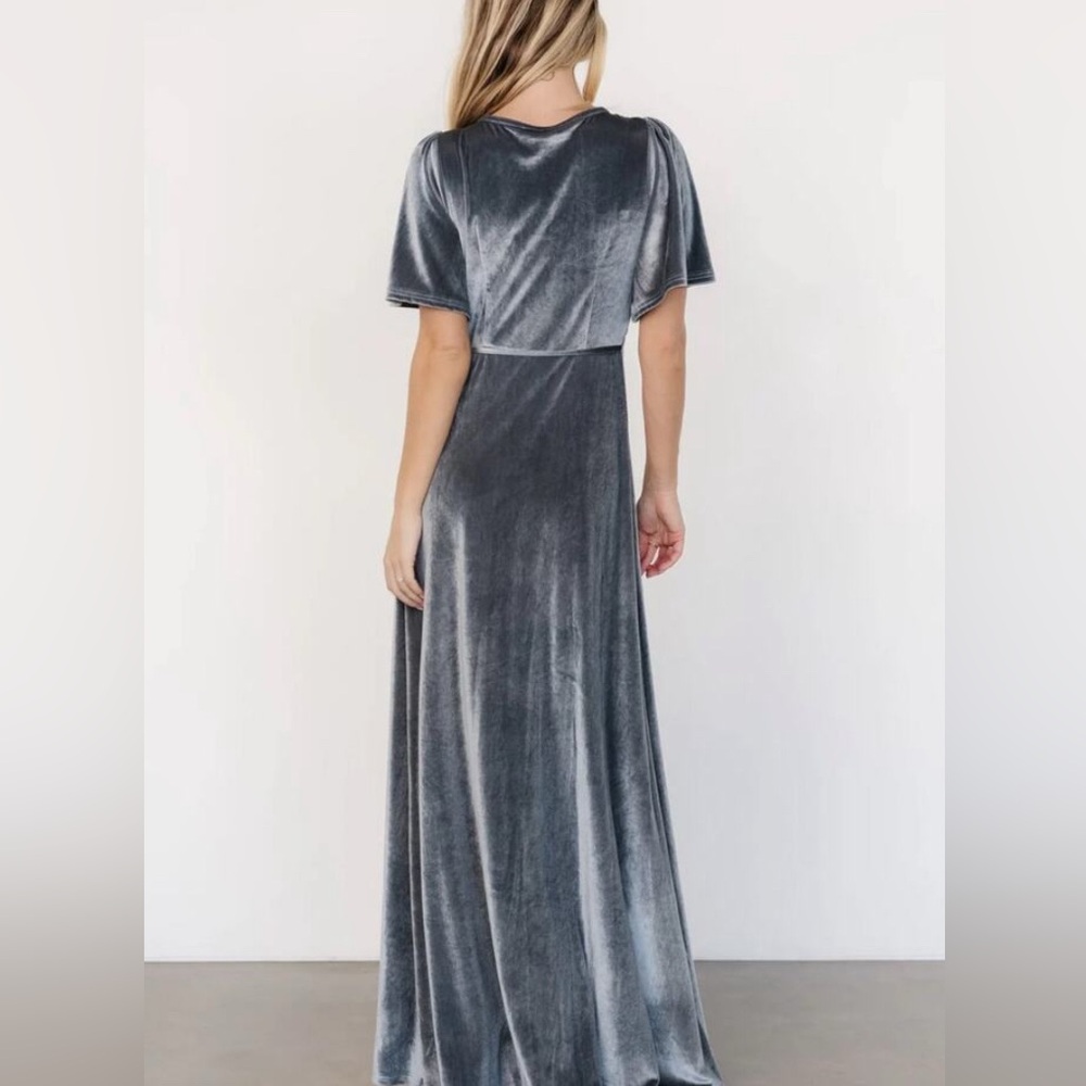 Baltic Born Katelyn velvet maxi wrap dress. - Picture 2 of 8
